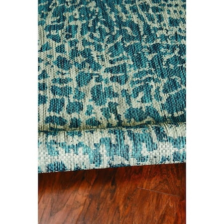 Palacedesigns 5 ft. 3 in. x 7 ft. 7 in. Teal Polypropylene Outdoor Rug PA2627458